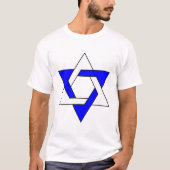 Original Stern von David Symbol Zwei Farben T-Shirt (Vorderseite)