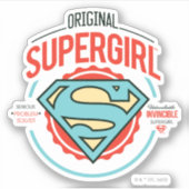 Original Supergirl-Vintag-Logo-Abzeichen Aufkleber (Vorderseite)