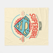 Original Supergirl-Vintag-Logo-Abzeichen Fleecedecke (Vorderseite (Horizontal))