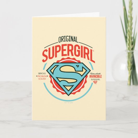Original Supergirl-Vintag-Logo-Abzeichen Karte (Vorderseite)