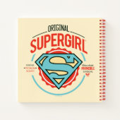 Original Supergirl-Vintag-Logo-Abzeichen Notizblock (Rückseite)