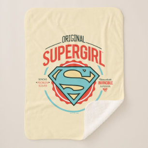Original Supergirl-Vintag-Logo-Abzeichen Sherpadecke
