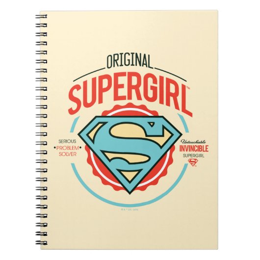 Original Supergirl Vintage Logo Badge Notizblock (Vorderseite)
