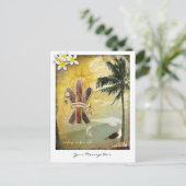 Original Surf Inspiriert digitale Kunst Postkarte (Stehend Vorderseite)