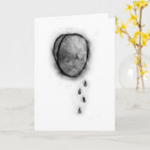 Original sympathische Karte - Ich weine mit Ihnen (Gelbe Blume)