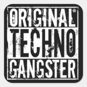 Original Techno Gangster - Aufkleber (Vorderseite)