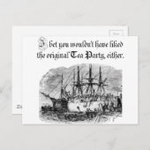 Original Tee-Party Einladungspostkarte (Vorne/Hinten)