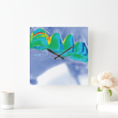 Original Teeth Design Dentist Wall Clock Quadratische Wanduhr (Zuhause)