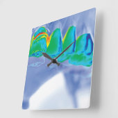 Original Teeth Design Dentist Wall Clock Quadratische Wanduhr (Winkel)