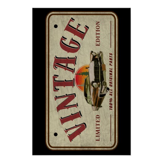 Original-Teile für Vintage Fahrzeuge in limitierte Poster (Vorderseite)