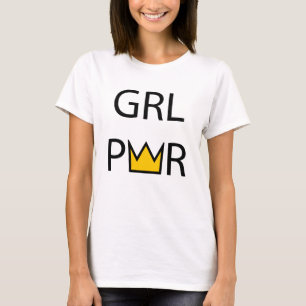 Original-Text-POWER Buchstabe W gleiche Krone T-Shirt