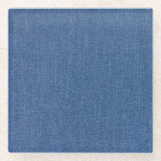Original Textilienblau-Mode-Jeans denim Glasuntersetzer (Vorderseite)