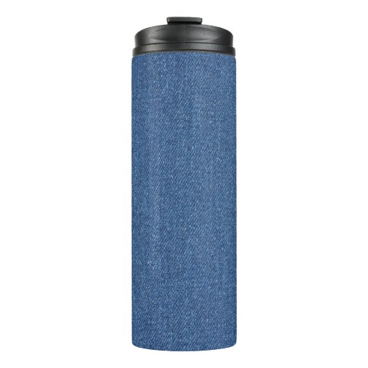 Original Textilienblau-Mode-Jeans denim Thermosbecher (Vorderseite)