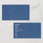 Original Textilienblau-Mode-Jeans denim Visitenkarte (Vorne/Hinten)