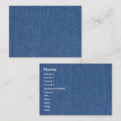 Original Textilienblau-Mode-Jeans denim Visitenkarte (Vorne/Hinten)