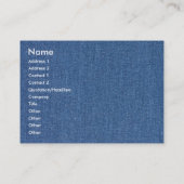 Original Textilienblau-Mode-Jeans denim Visitenkarte (Rückseite)