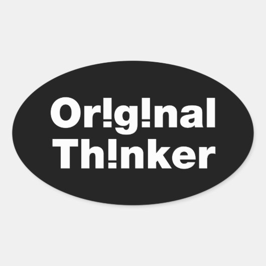 Original Thinker Ovaler Aufkleber (Vorderseite)