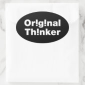 Original Thinker Ovaler Aufkleber (Tasche)