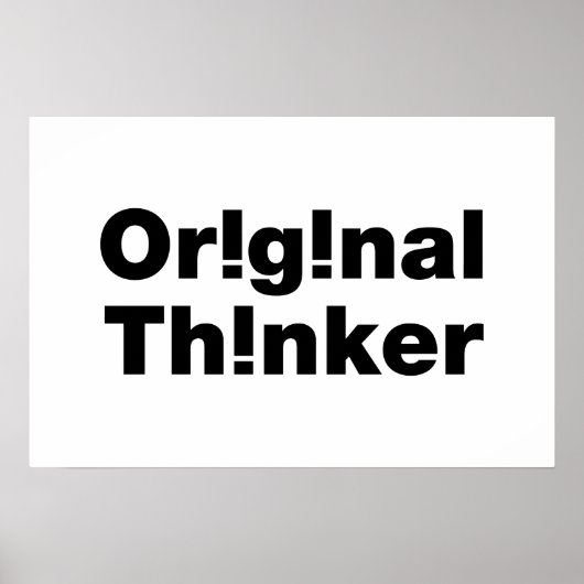 Original Thinker Poster (Vorne)