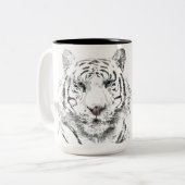 Original Tiger Wasserfarbe Chinesisch Zodiac Monog Zweifarbige Tasse (Vorderseite Links)
