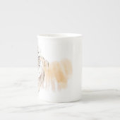 Original Tiger Watercolor Chinesisch Zodiac Initia Porzellantasse (Vorderseite)