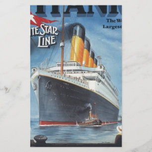 Original Titanisches Vintage Poster 1912 Briefpapier