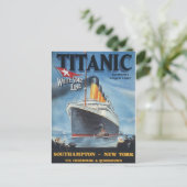 Original Titanisches Vintage Poster 1912 Postkarte (Stehend Vorderseite)
