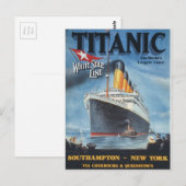 Original Titanisches Vintage Poster 1912 Postkarte (Vorne/Hinten)