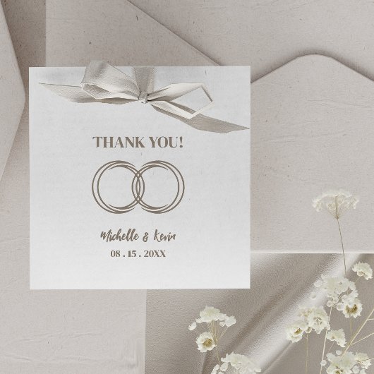 Original Trendy Wedding Rings Thank You Wedding Gummistempel
