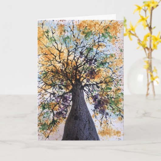 Original Treppenkunst auf leerer Karte (Gelbe Blume)