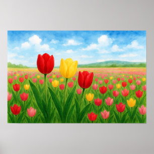 Original Tulip Landscap im europäischen und amerik Poster