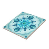 Original Türkisblau Fraktal Design Tile Fliese (Seite)