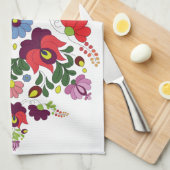 Original Ungarisches Matyo Kitchen Segen Zitat Geschirrtuch (Viertel Falte)