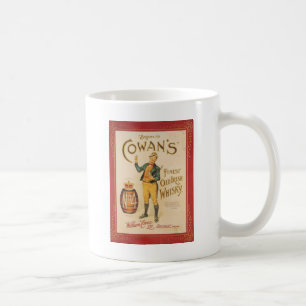 Original Vintage Cowan Irish Whisky Plakat Kaffeetasse