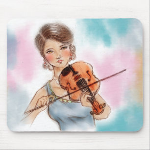 Original Vintage Kunstmousepad - Geige Mousepad