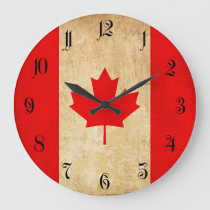Original Vintage Patriotische Nationalflagge KANAD Große Wanduhr