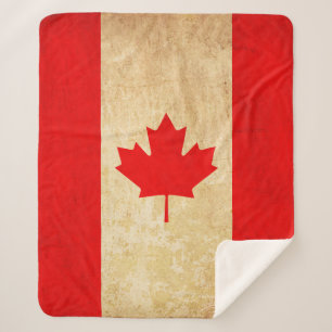 Original Vintage Patriotische Nationalflagge KANAD Sherpadecke