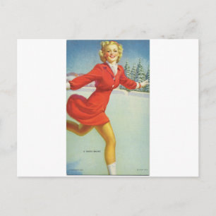 Original Vintage-Pinup-Porträt der 1940er Jahre - Postkarte