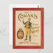 Original Vintages Cowan-Plakat Postkarte (Vorne/Hinten)