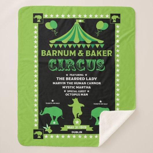 Original Vintages Inspiriert Circus Fleece Leere Sherpadecke (Vorderseite)