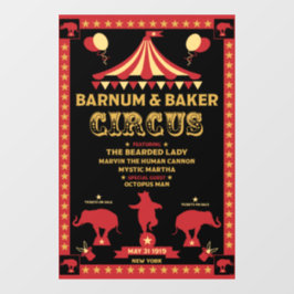 Original Vintages Inspiriert Circus T - Shirt Fensteraufkleber