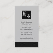 Original-Visitenkarten für Anwälte Visitenkarte (Rückseite)