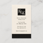 Original-Visitenkarten für Anwälte Visitenkarte (Rückseite)