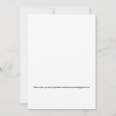 Original Vögel unter Mondkunst auf Blankekarte Einladung (Rückseite)