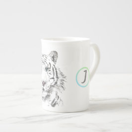 Original W Tiger Wasserfarbe Chinesisch Zodiac Ini Porzellantasse