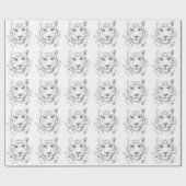 Original W Tiger Wasserfarbe Chinesisch Zodiac WP2 Geschenkpapier (Flach)