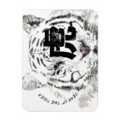 Original W Tiger Wasserfarben Chinesisches Ideogra Magnet (Vertikal)