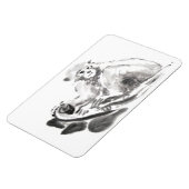 Original Wash Malerei Affen Jahr Zodiac Magnet (Linke Seite)