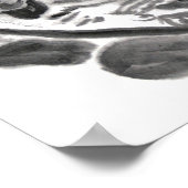 Original Wash Malerei Affen Jahr Zodiac Poster (Ecke)