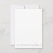 Original Wasserfarbe auf der Blank-Karte Dankeskarte (Rückseite)